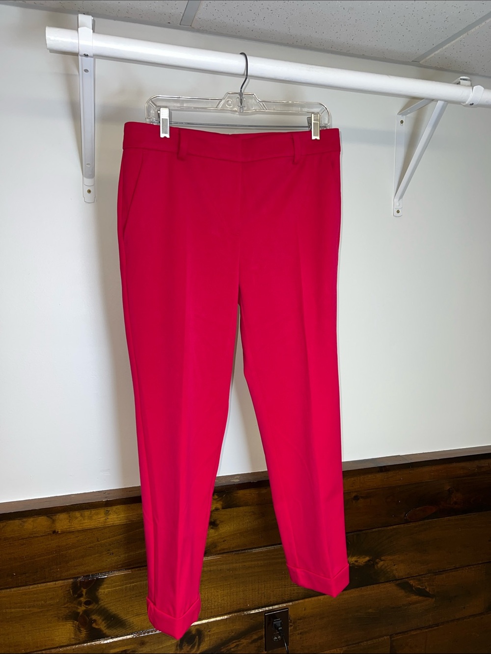 NWT Loft Bright Pink Women's Tailored Pants- 8